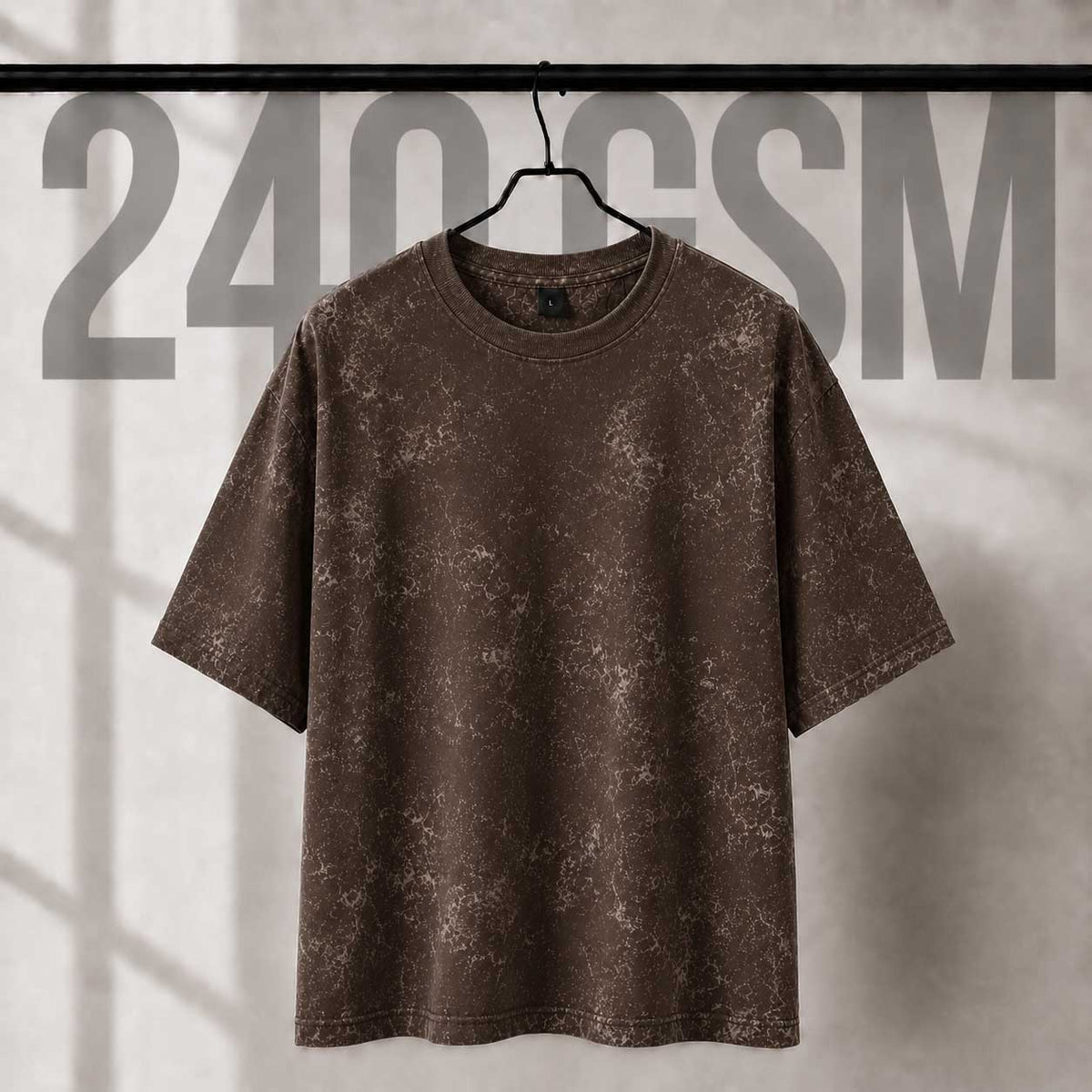 VYBE Vintage Acid Wash Oversized Tee – 240 GSM