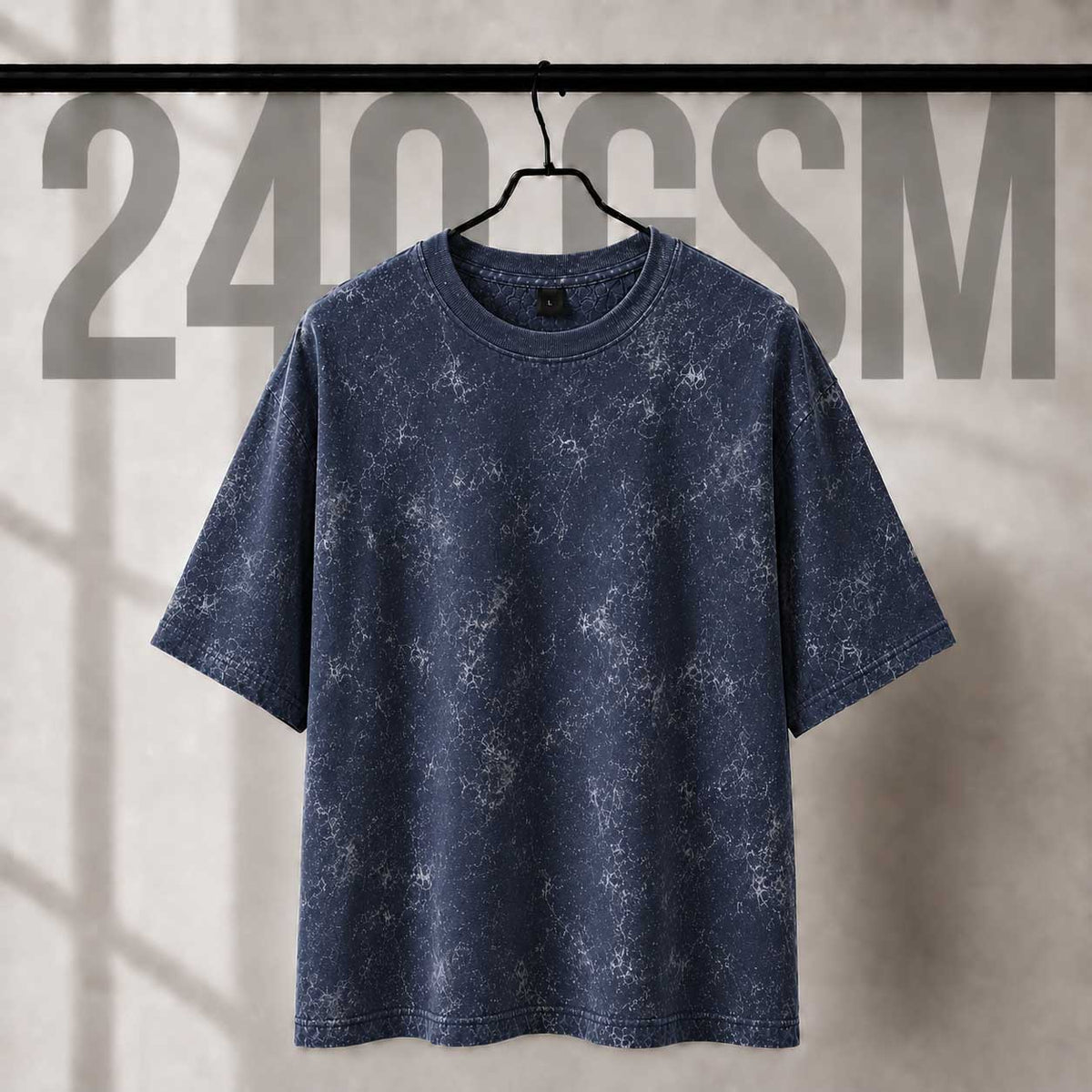 VYBE Vintage Acid Wash Oversized Tee – 240 GSM