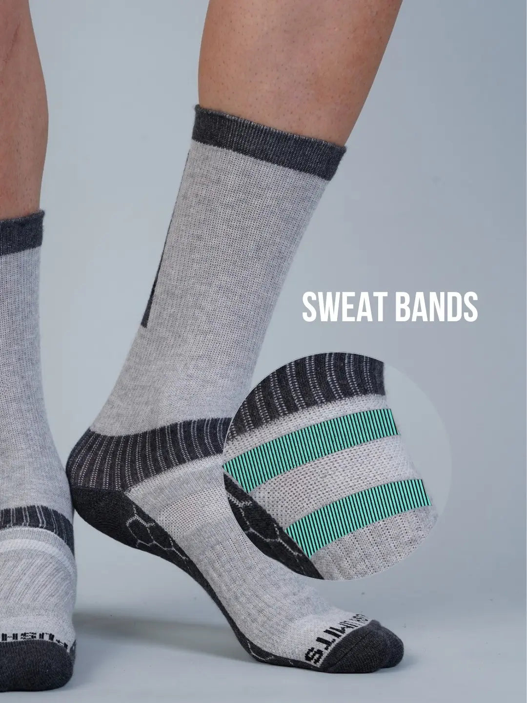 Breathable moisture-wicking sports socks with sweat bands top quality 1